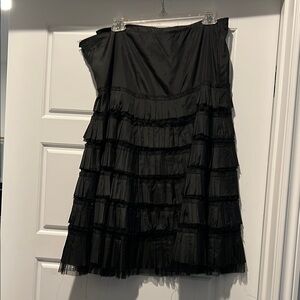 Elegant Black Tiered Skirt